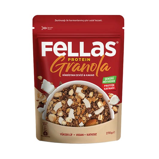 FELLAS PROTEIN GRANOLA HİNDİSTAN CEVİZİ 270GR