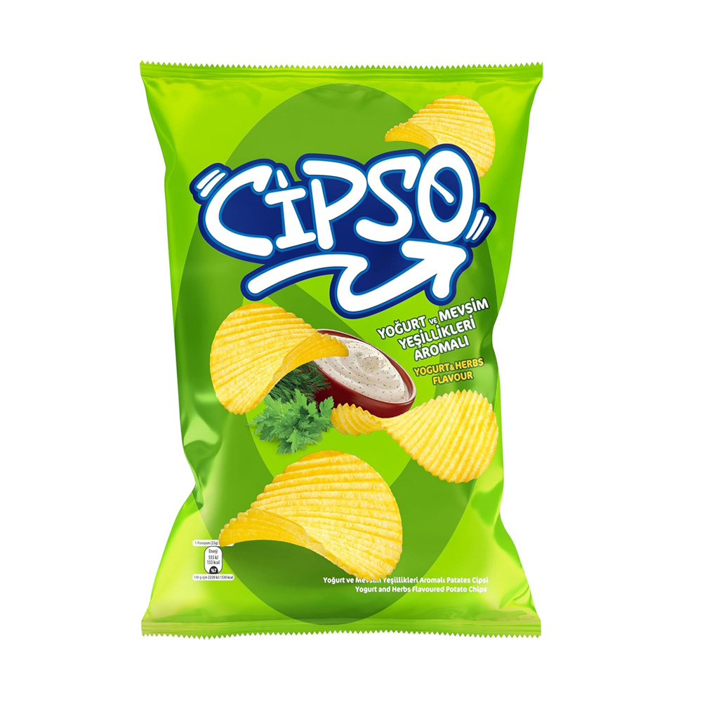 CİPSO YOĞURT VE MEVSİM YEŞİLLİKLERİ AROMALI CİPS 160G