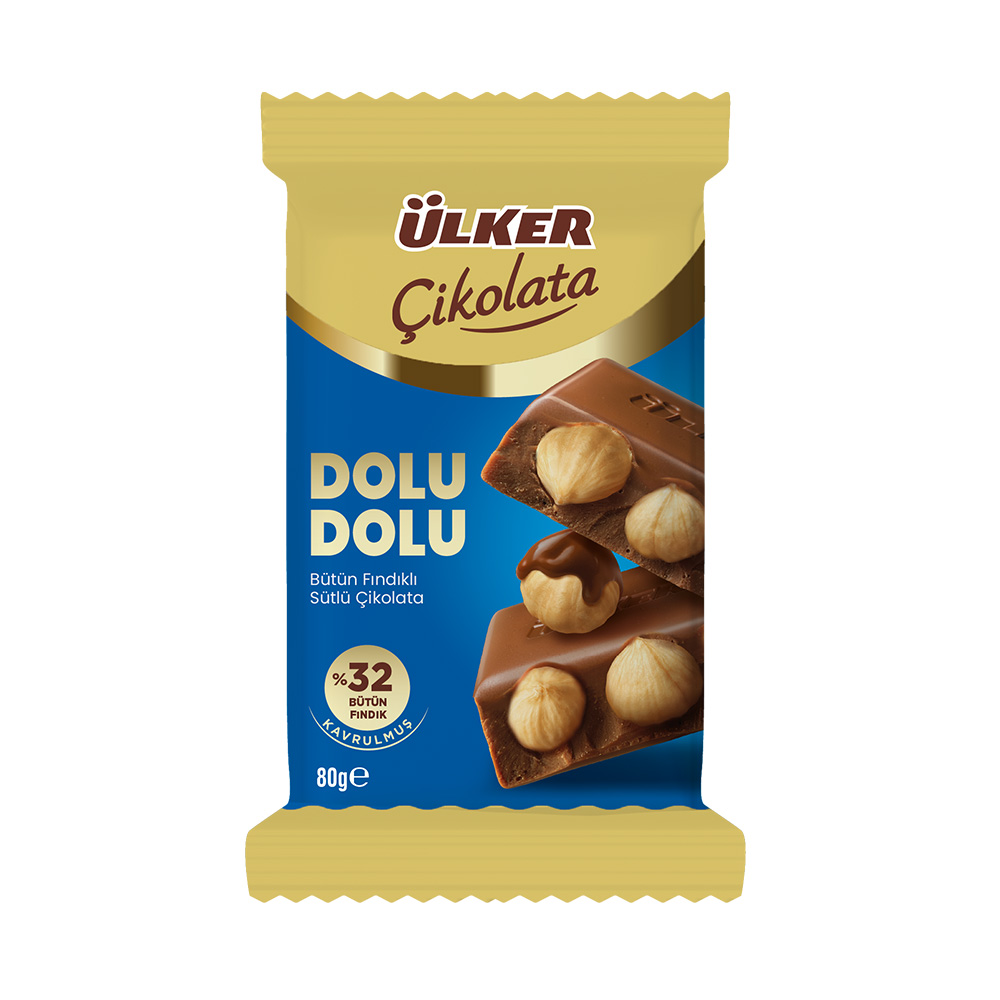 ÜLKER ÇİKOLATA DOLU DOLU FINDIK 80GR