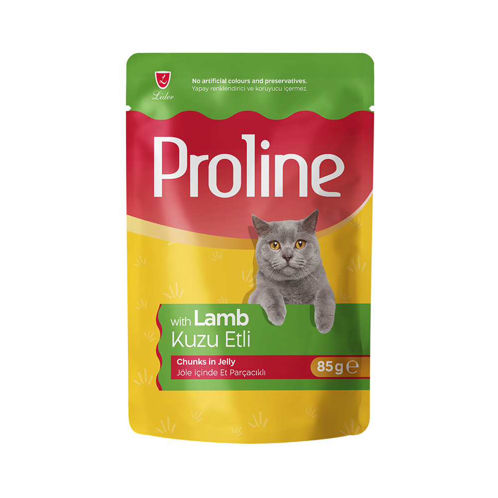 Proline Pouch Jöle İçinde Et Parçacıklı Kuzu Etli Yetişkin Kedi