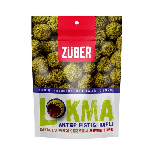 Züber Lokma Antep Fıstığı Kaplı Mevye Topu 96 gr