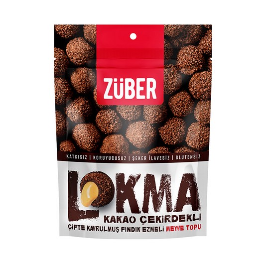 Züber Lokma Kakao Çekirdekli Fındık Ezmeli Mevye Bar 96 gr