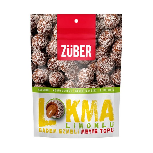 Züber Lokma Limonlu Badem Ezmeli Mevye Topu 96 gr